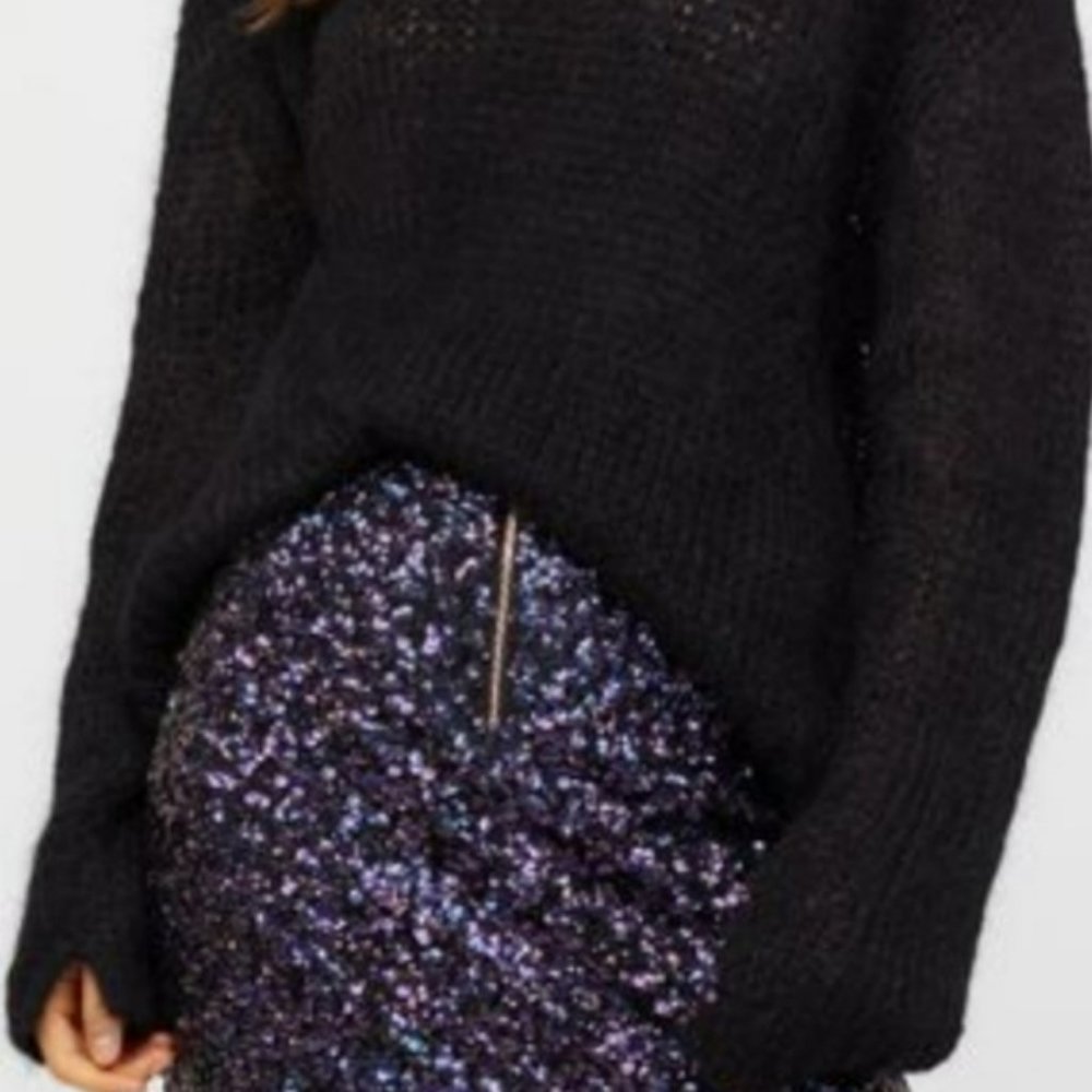 Free People Sequin Mini Skirt NWOT - Picture 4 of 5